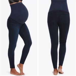 Spanx Mama Ankle Jean-ish® Leggings Size Small Dark Blue